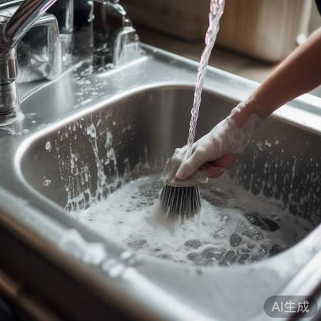清洗水槽,缝隙角落不留痕