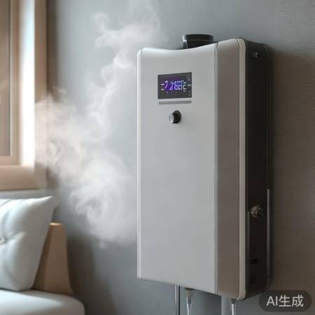 壁挂炉补水完成,启动中