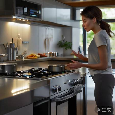 奥田800集成灶，语音控火，智