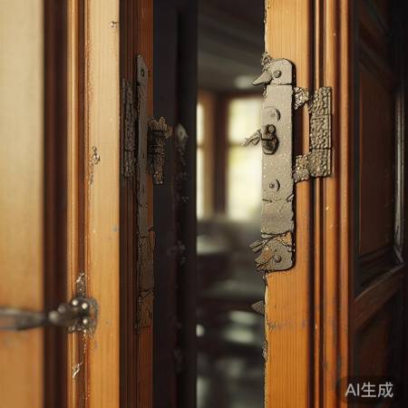 门铰链松动,门开不利索