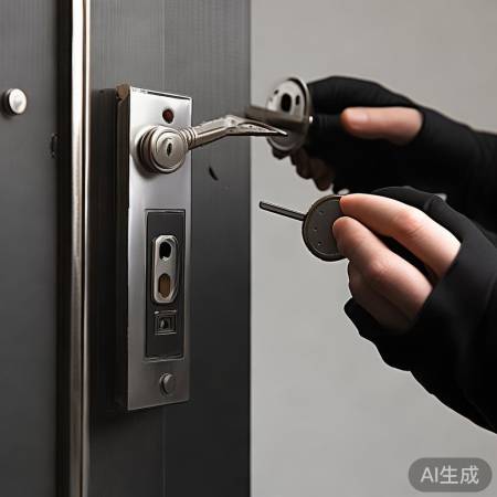 旋转钥匙至咔哒声解锁