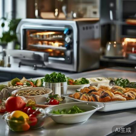 合理摆放食材,蒸烤效果佳。