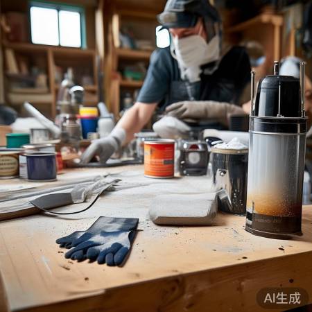 改色准备工具:砂纸、喷枪、底漆