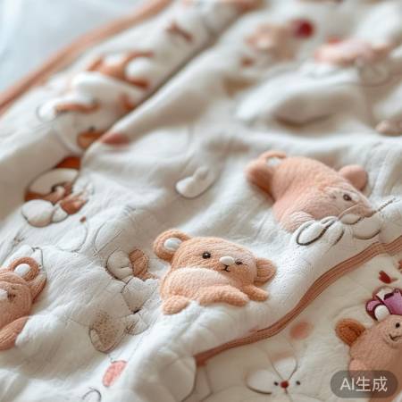宝宝空调被:可爱动物图案,安全