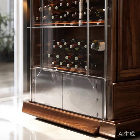 红酒柜材质:实木、不锈钢、玻璃