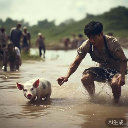 英勇救猪，网红英雄