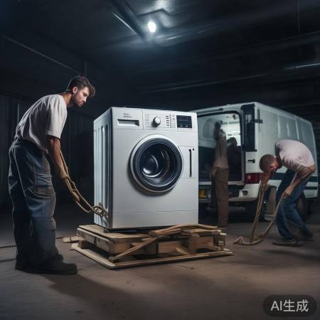 “准备工具,安全运输洗衣机”
