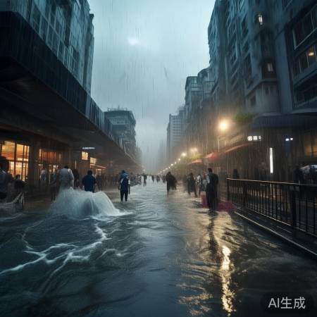 深圳暴雨成水乡
