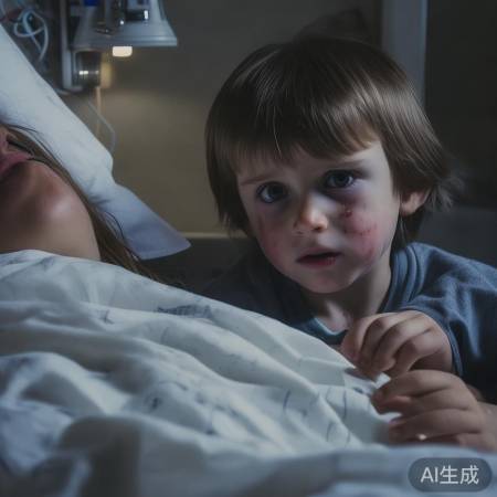 小明守床，妈妈急救中