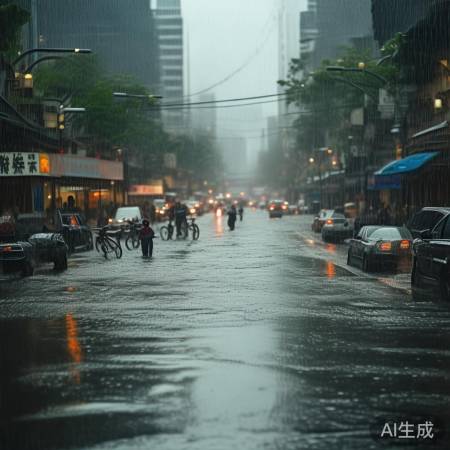 贵港暴雨交通瘫痪