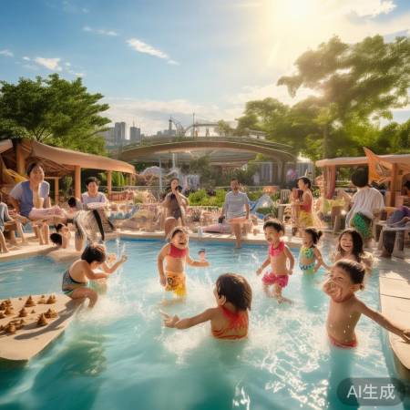 郑州河畔戏水乐园,夏日亲子乐
