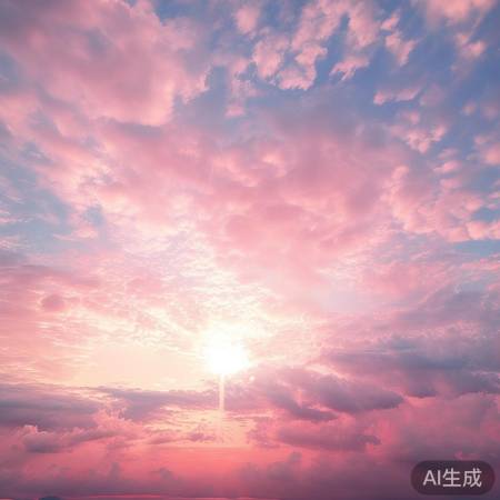 台风霞映粉紫天
